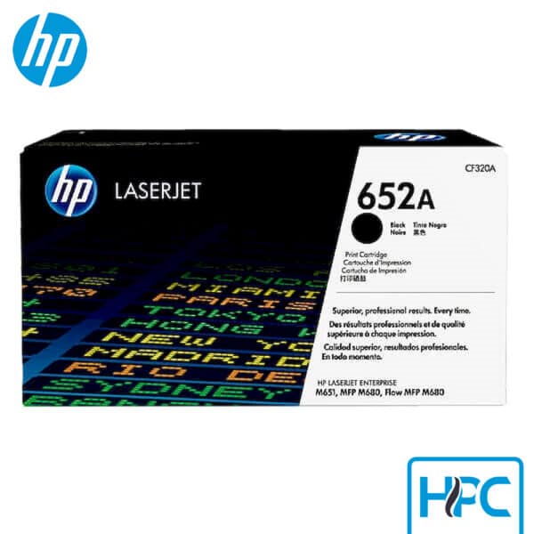 Toner HP 652A Negro (CF320A) para LaserJet Enterprise M651, M680
