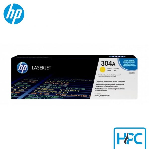 Toner HP 304A Amarillo (CC532A) para Color LaserJet CP2025, CM2320