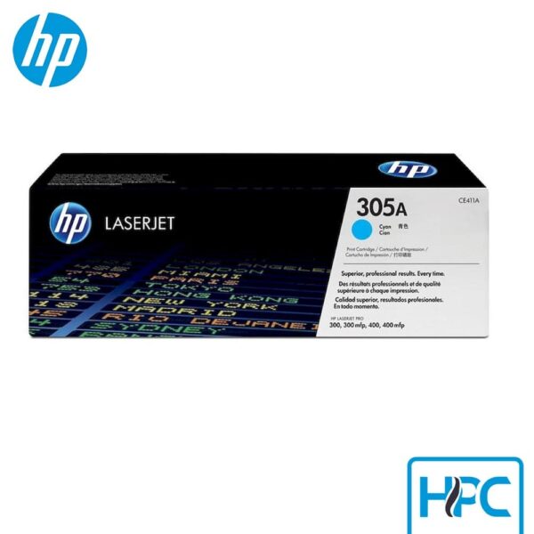Toner HP 305A Cyan (CE411A) para LaserJet Pro 300 M351, 400 M451