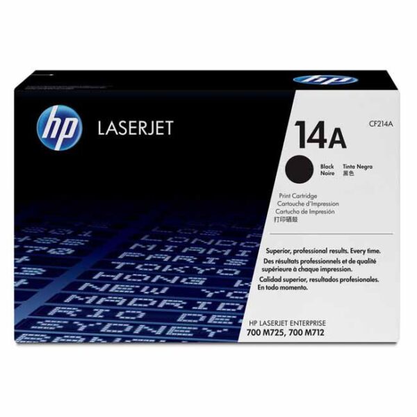Toner HP 14A Negro (CF214A) para LaserJet Enterprise 700 M712