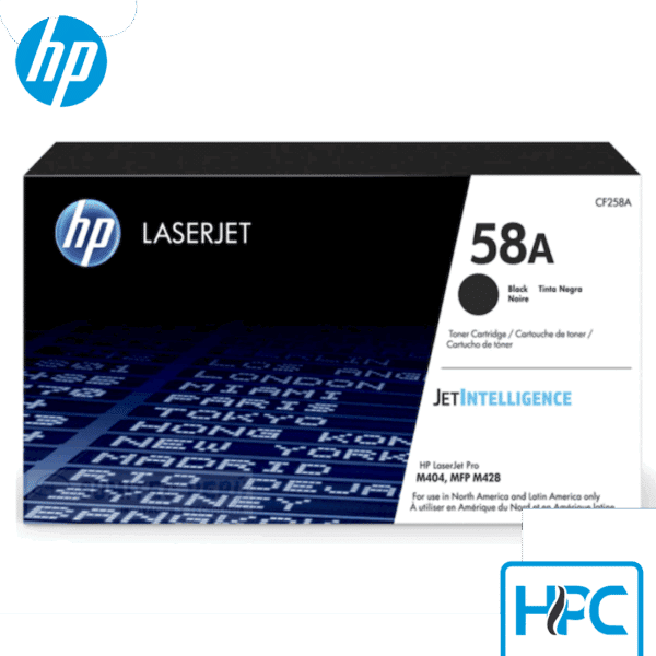 Toner HP 58A Negro (CF258A) para LaserJet Pro M404, M428