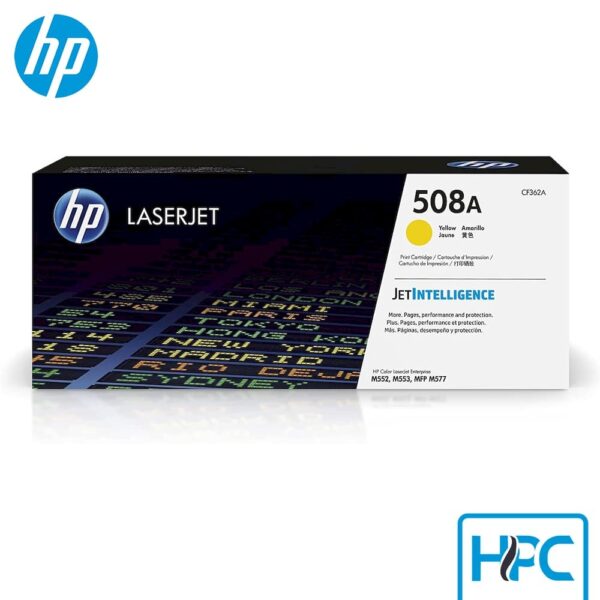 Toner HP 508A Amarillo (CF362A) para LaserJet Enterprise M552, M553