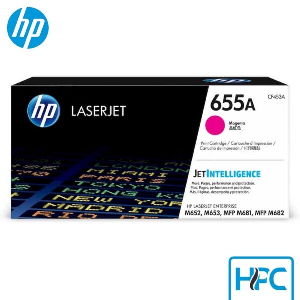 Toner HP 655A Magenta (CF453A) para LaserJet Enterprise M652, M653