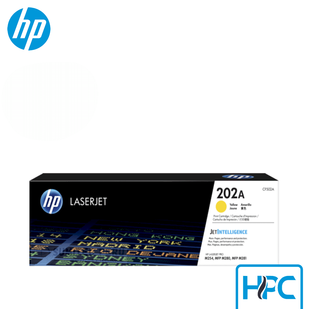 HP CF502A 202A Yellow Laserjet Toner Cartridge 1300 Pages