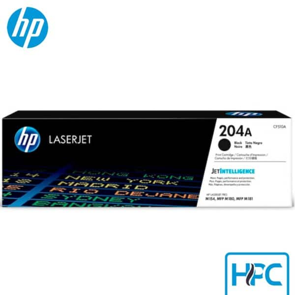 Toner HP 204A Negro (CF510A) para LaserJet Pro MFP M180, M181
