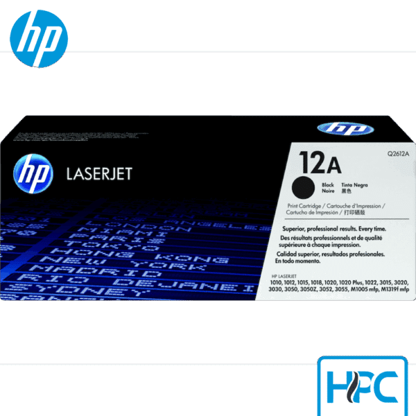 Toner HP 12A Negro (Q2612A) para LaserJet 1010, 1012, 1020