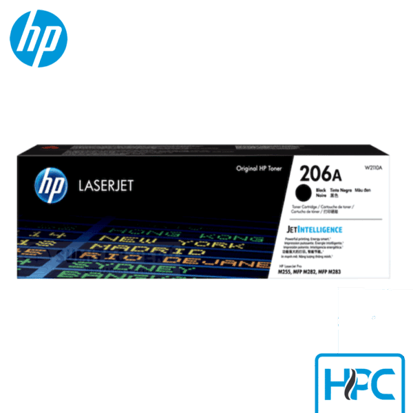 Toner HP 206A Negro (W2110A) para LaserJet Pro M255, M282, M283