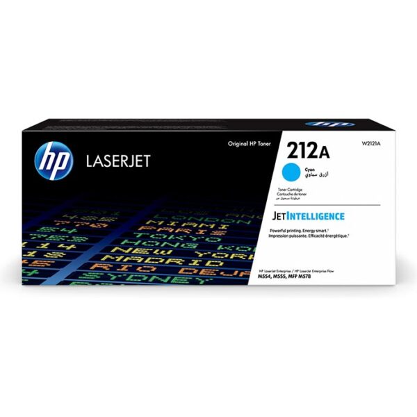 Toner HP 212A Cyan (W2121A) para LaserJet Enterprise M554, M555