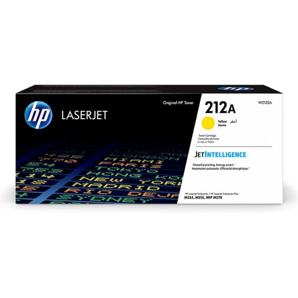 Toner HP 212A Amarillo (W2122A) para LaserJet Enterprise M554, M555