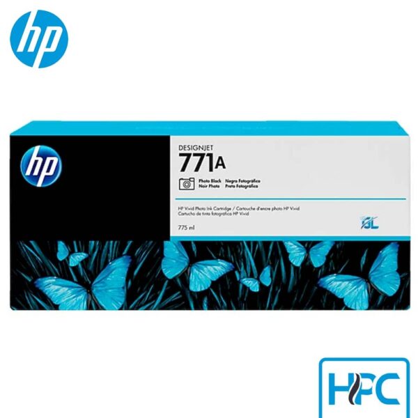 Tinta HP 771A PHOTO BLACK (B6Y21A) para DesignJet Z6200, Z6600, Z6800