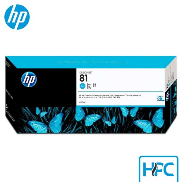 Tinta HP 81 Cyan (C4931A) para DesignJet 5000, 5500