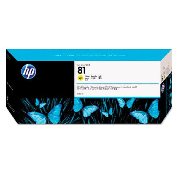 Tinta HP 81 Amarilla (C4933A) para DesignJet 5000, 5500