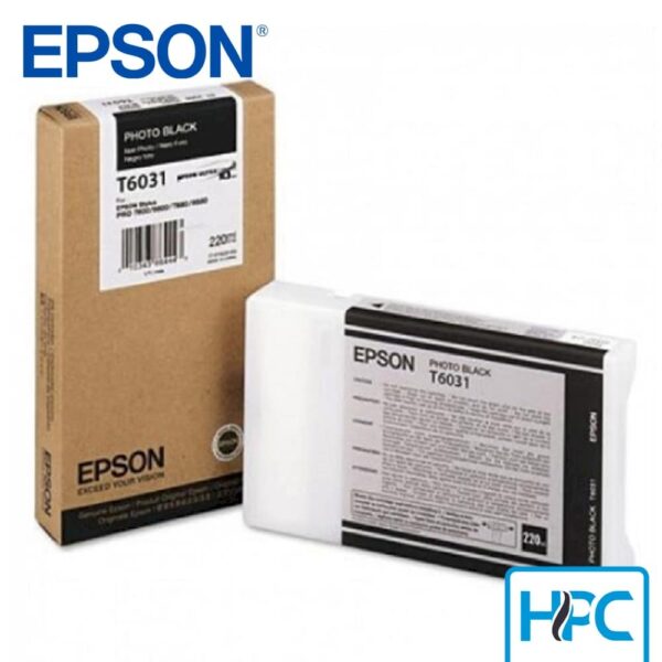 Tinta Epson T603100 Photo Black (T603100) para Stylus Pro 7800, 9800