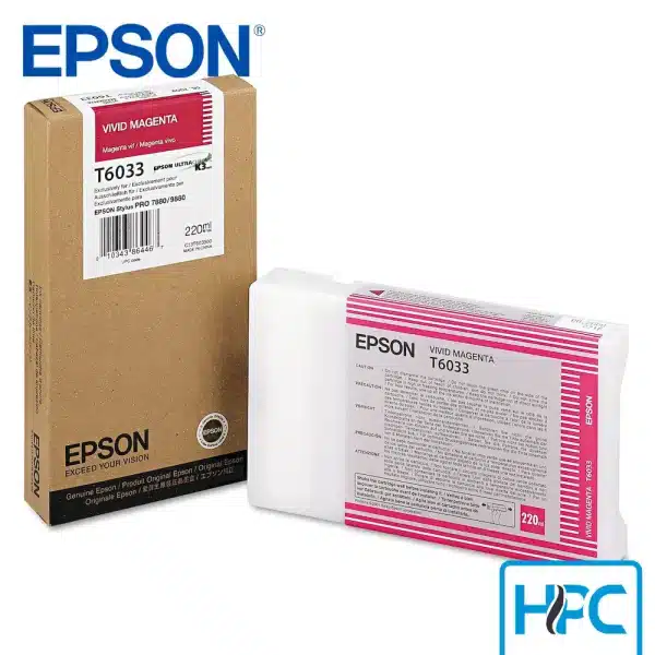 Tinta Epson T603300 Vivid Magenta (T603300) para Stylus Pro 7800, 9800