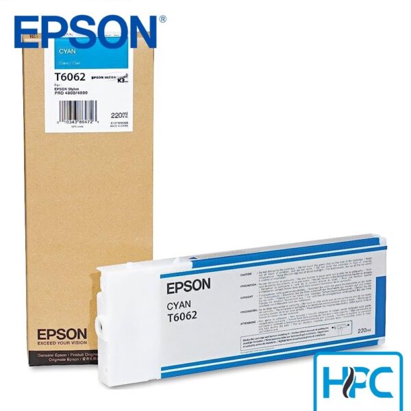 Tinta Epson T606200 Cyan (T606200) para Stylus Pro 7880, 9880