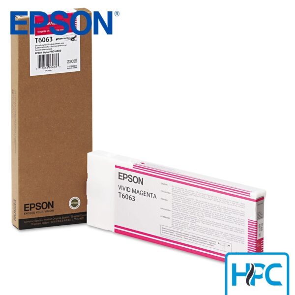 Tinta Epson T606300 Magenta (T606300) para Stylus Pro 7880, 9880