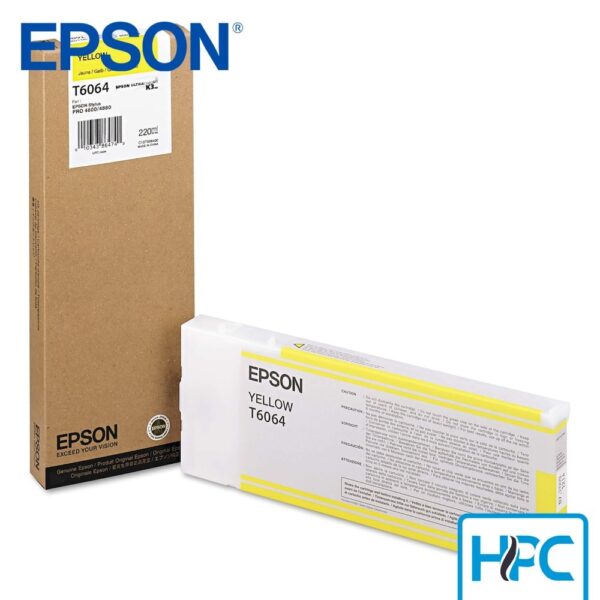 Tinta Epson T606400 Yellow (T606400) para Stylus Pro 7880, 9880