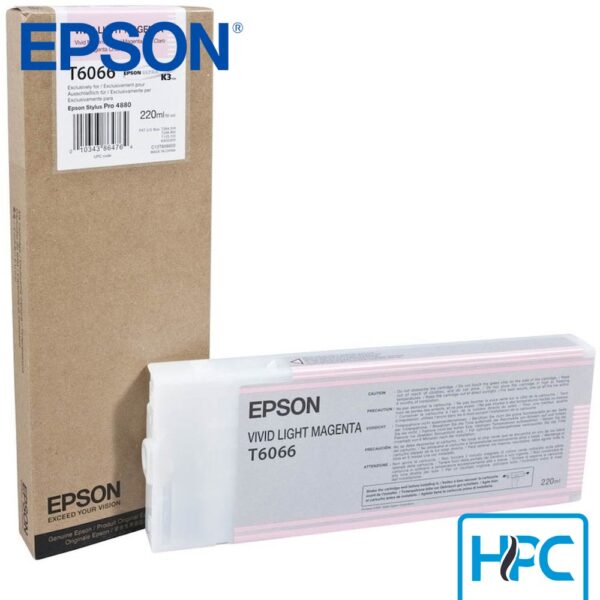 Tinta Epson T606600 Light Magenta (T606600) para Stylus Pro 7880, 9880