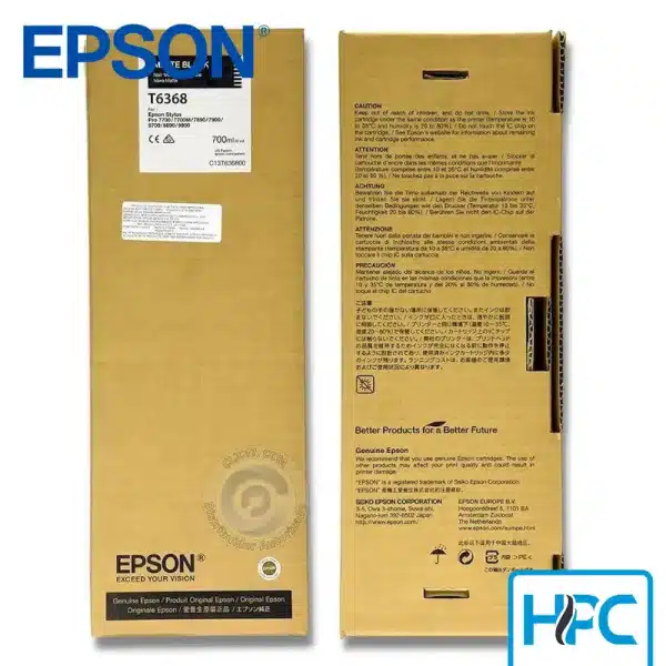 Tinta Epson T636800 Matte Black (T636800) para Stylus Pro 7700, 7900, 9700