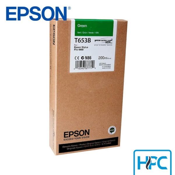 Tinta Epson T653B00 Green (T653B00) para Stylus Pro 4900