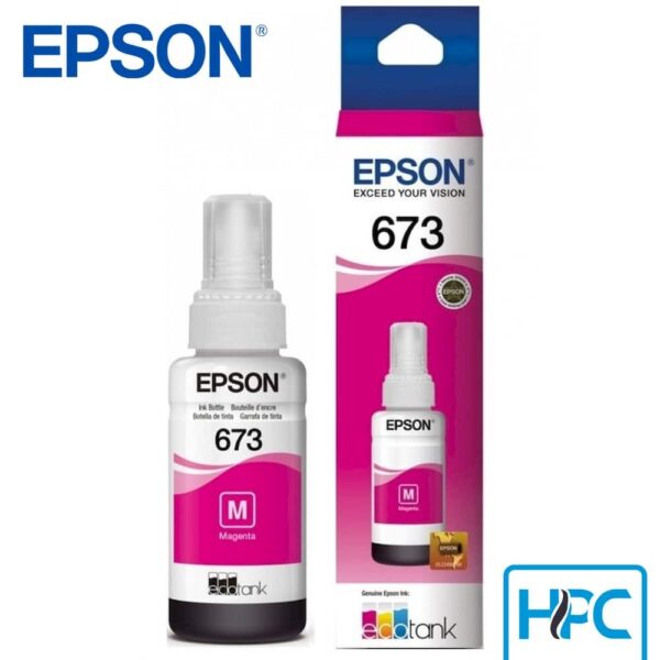 Tinta Epson 673 Magenta (T673320-AL) para L800, L805, L810