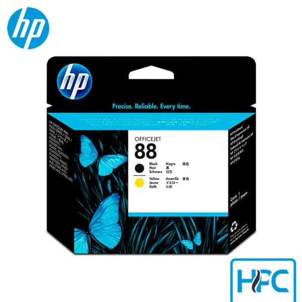 Cabezal HP 88 Negro y Amarillo (C9381A) para Officejet Pro K5400, K550
