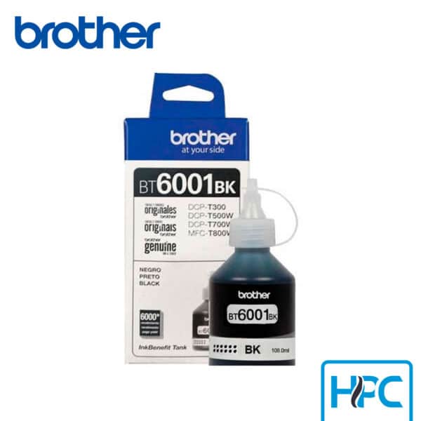 Tinta Brother BT6001 Negra (BT6001BK) para DCP-T300, DCP-T500W