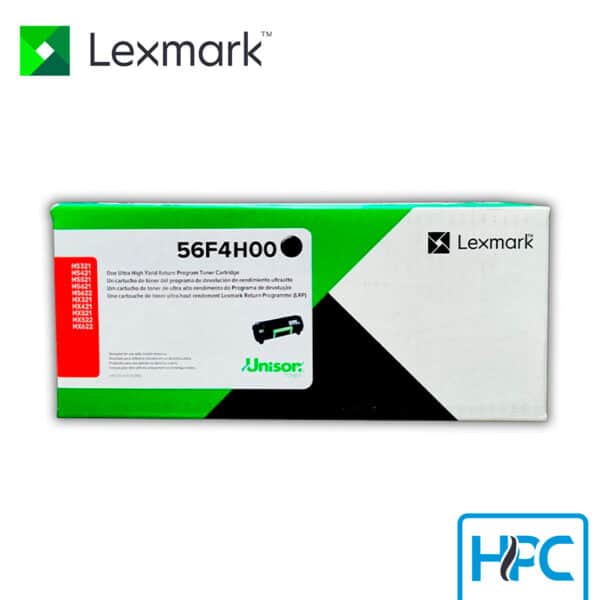 Toner Lexmark Negro Alto Rendimiento 56F4H00 para MS421, MS521, MS621, MS622