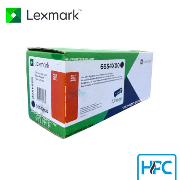 Toner Lexmark Negro Extra Alto Rendimiento 66S4X00 para MS631, MS632, MX632