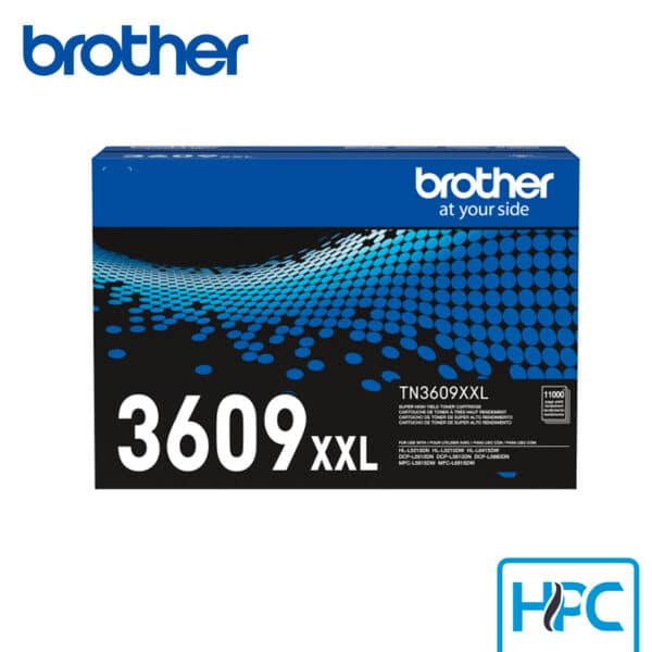 Toner Brother Negro Ultra Alta Capacidad TN-3609XXL para HL-L5210DN, HL-L6210DW, DCP-L5660DN