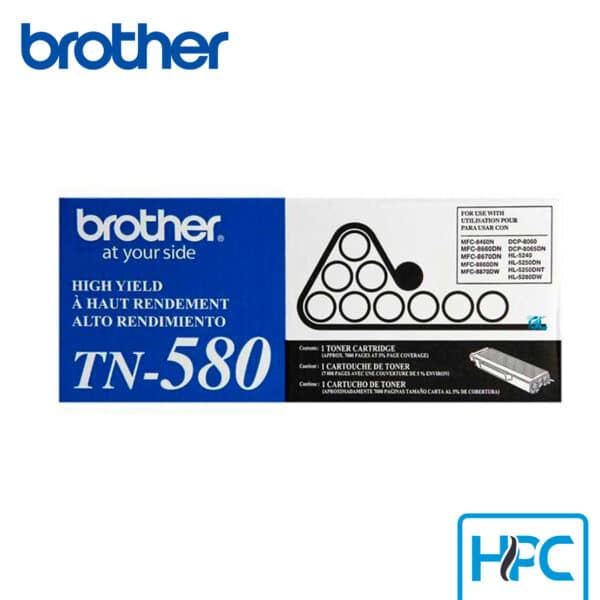 Toner Brother Negro TN-580 para HL-5240, HL-5250DN, DCP-8060
